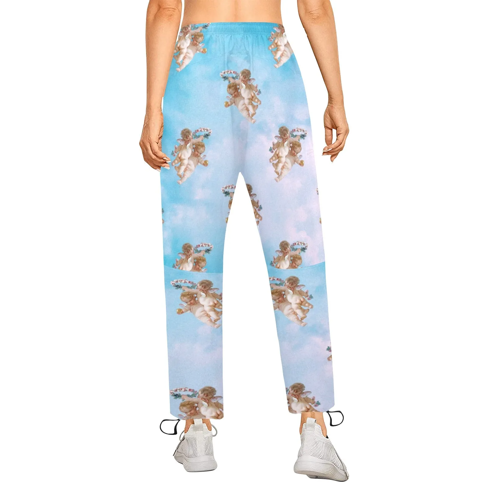 cheribum in the clouds print 3 Women's Quick Dry Cargo Sweatpants (Model L65)
