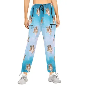 cheribum in the clouds print 3 Women's Quick Dry Cargo Sweatpants (Model L65)