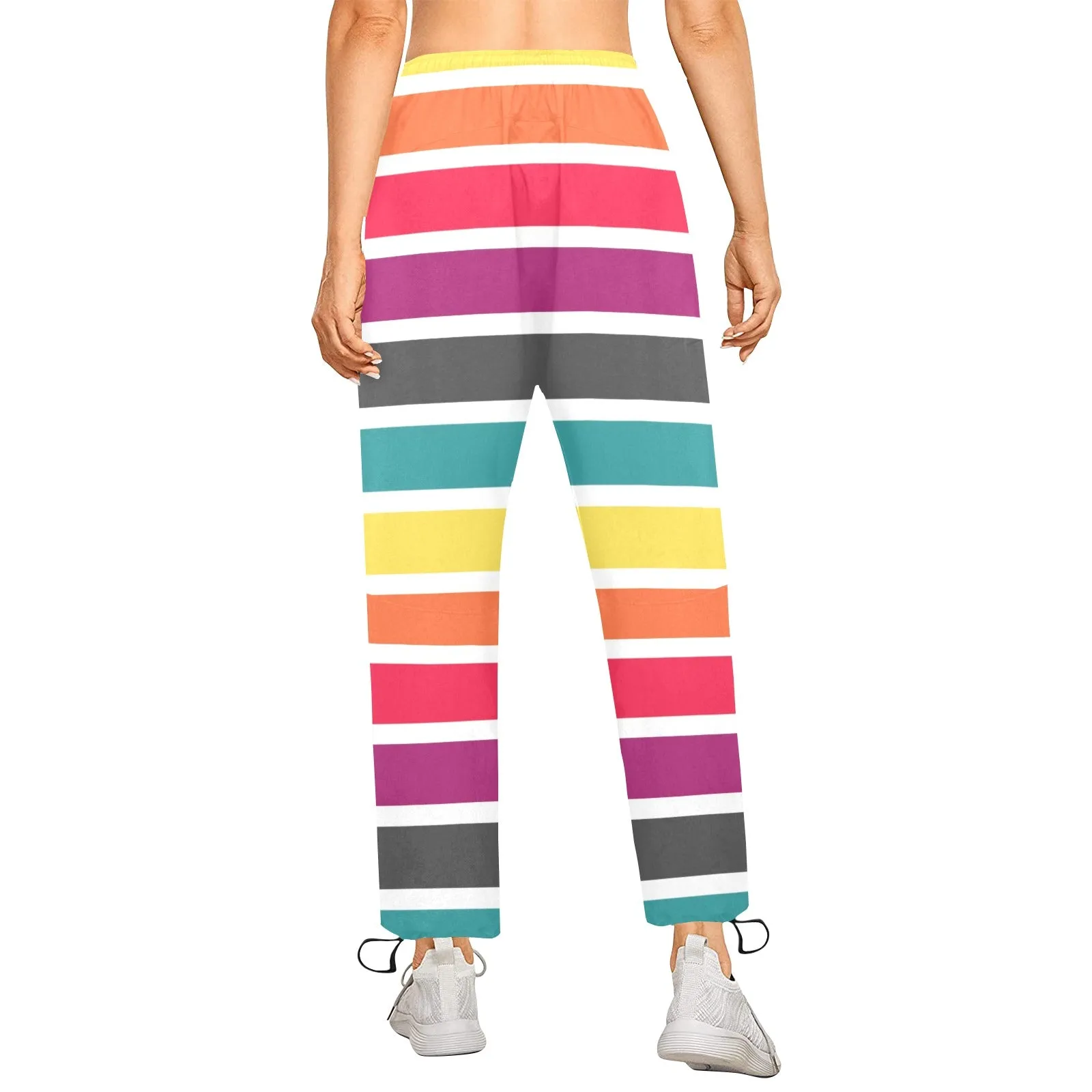 double print color pallette Women's Quick Dry Cargo Sweatpants (Model L65)