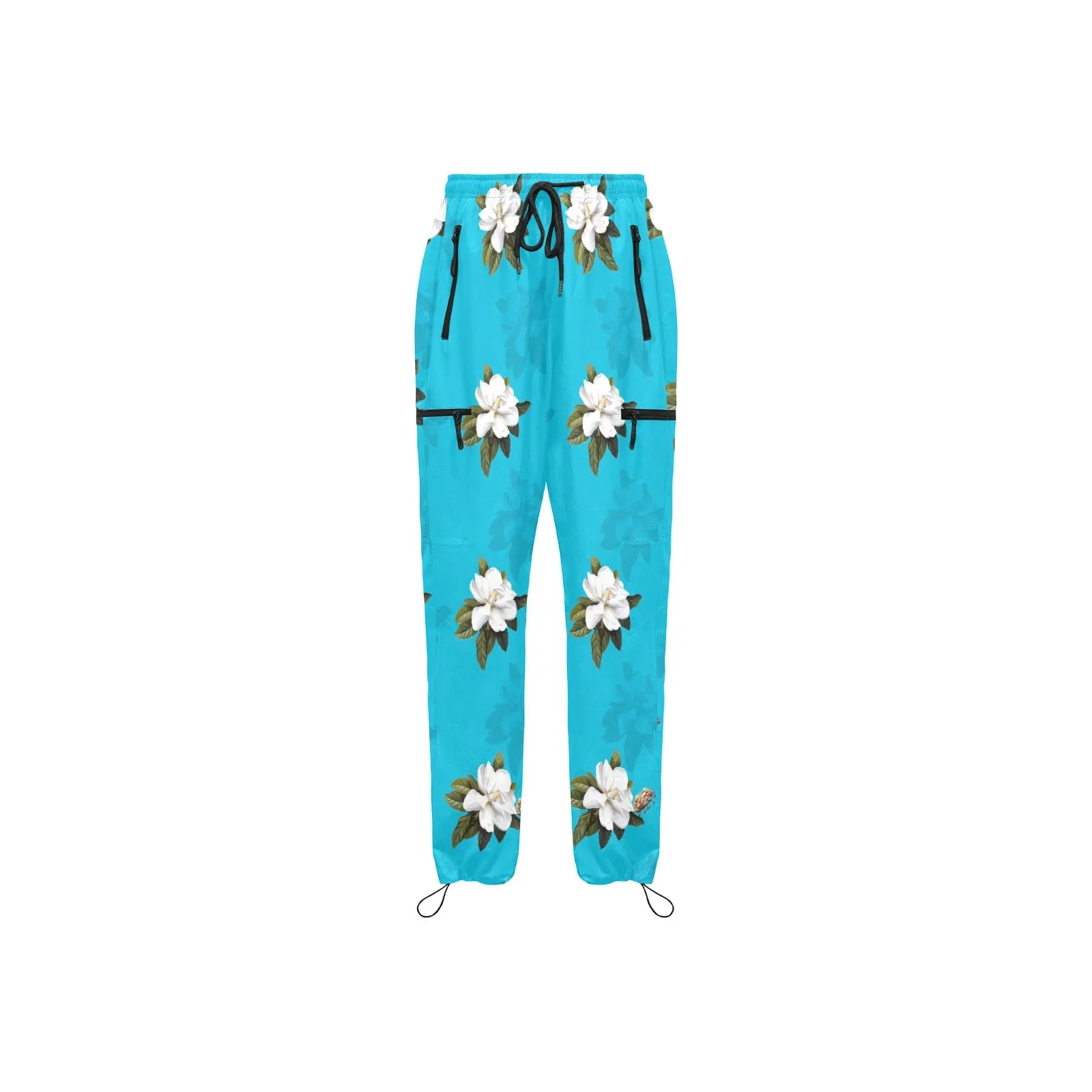 mag blue sil print Women's Quick Dry Cargo Sweatpants (Model L65)