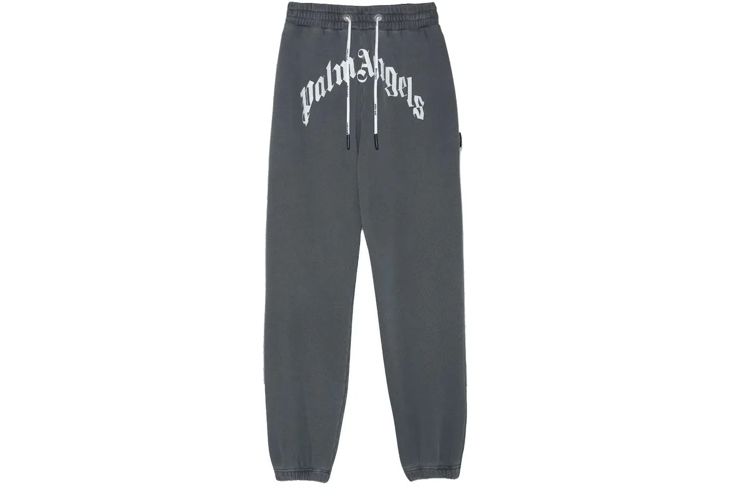Palm Angels Curved Logo Sweatpants Black White