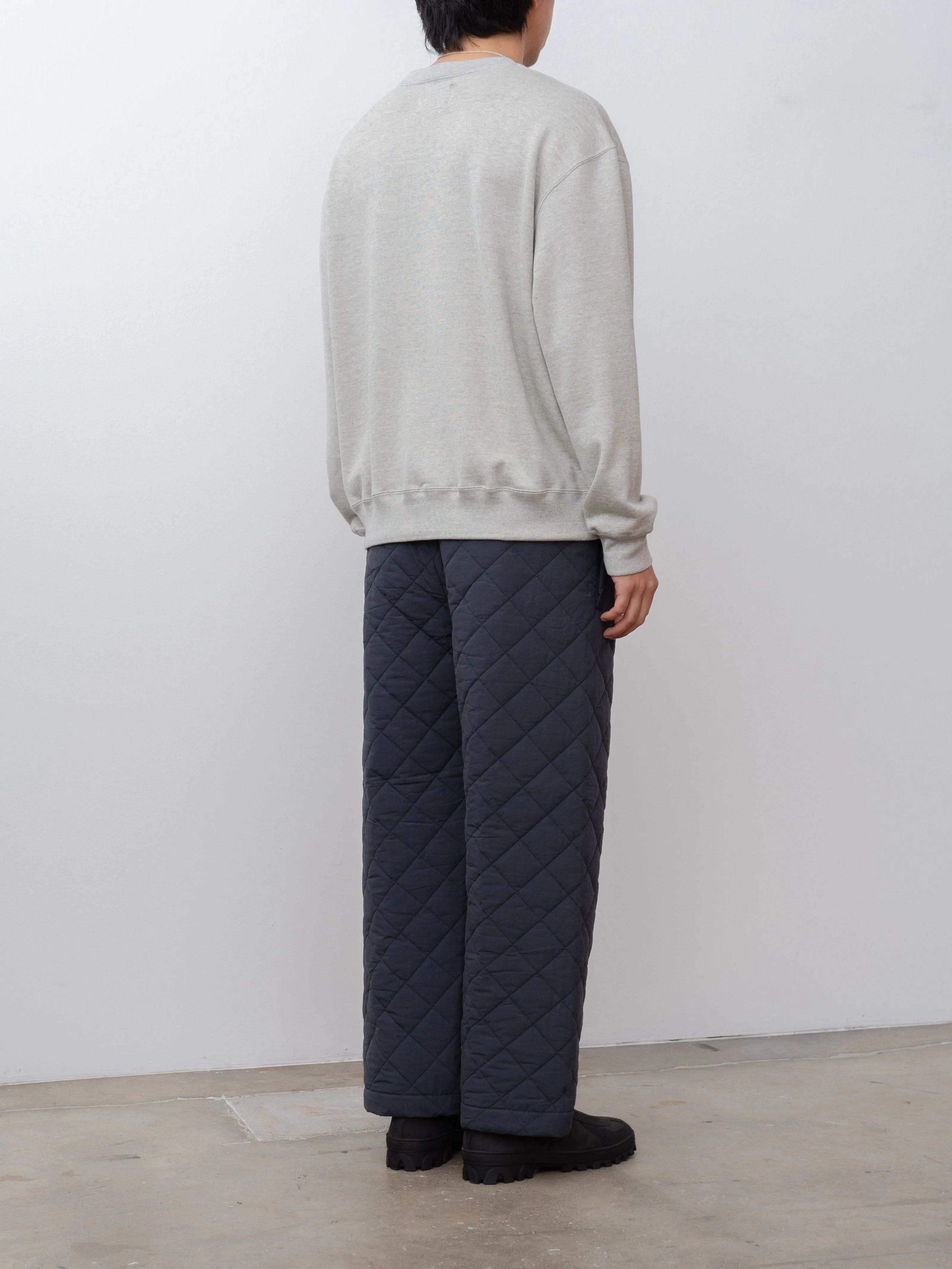 Quilting Wide Pants - Navy