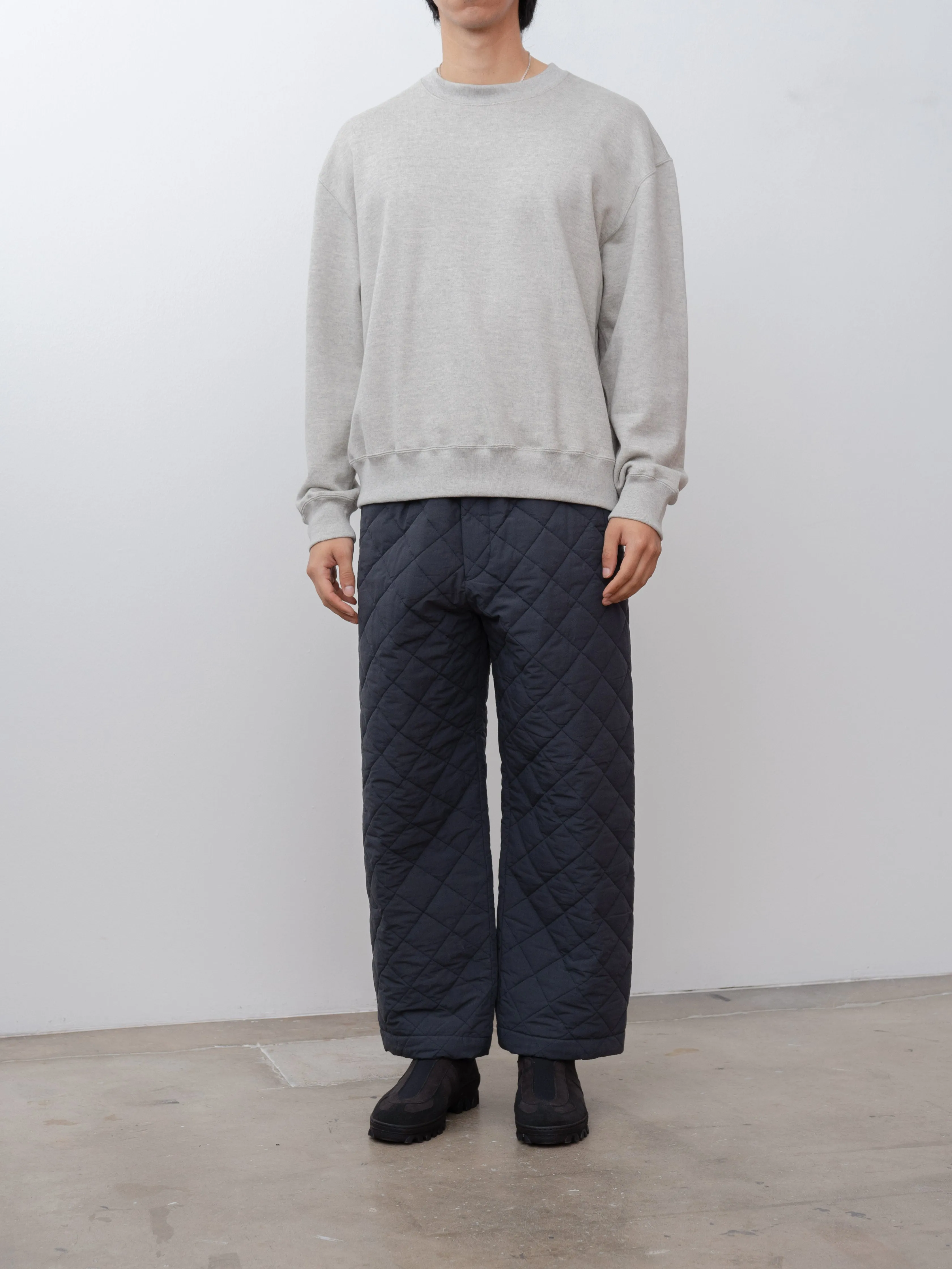 Quilting Wide Pants - Navy