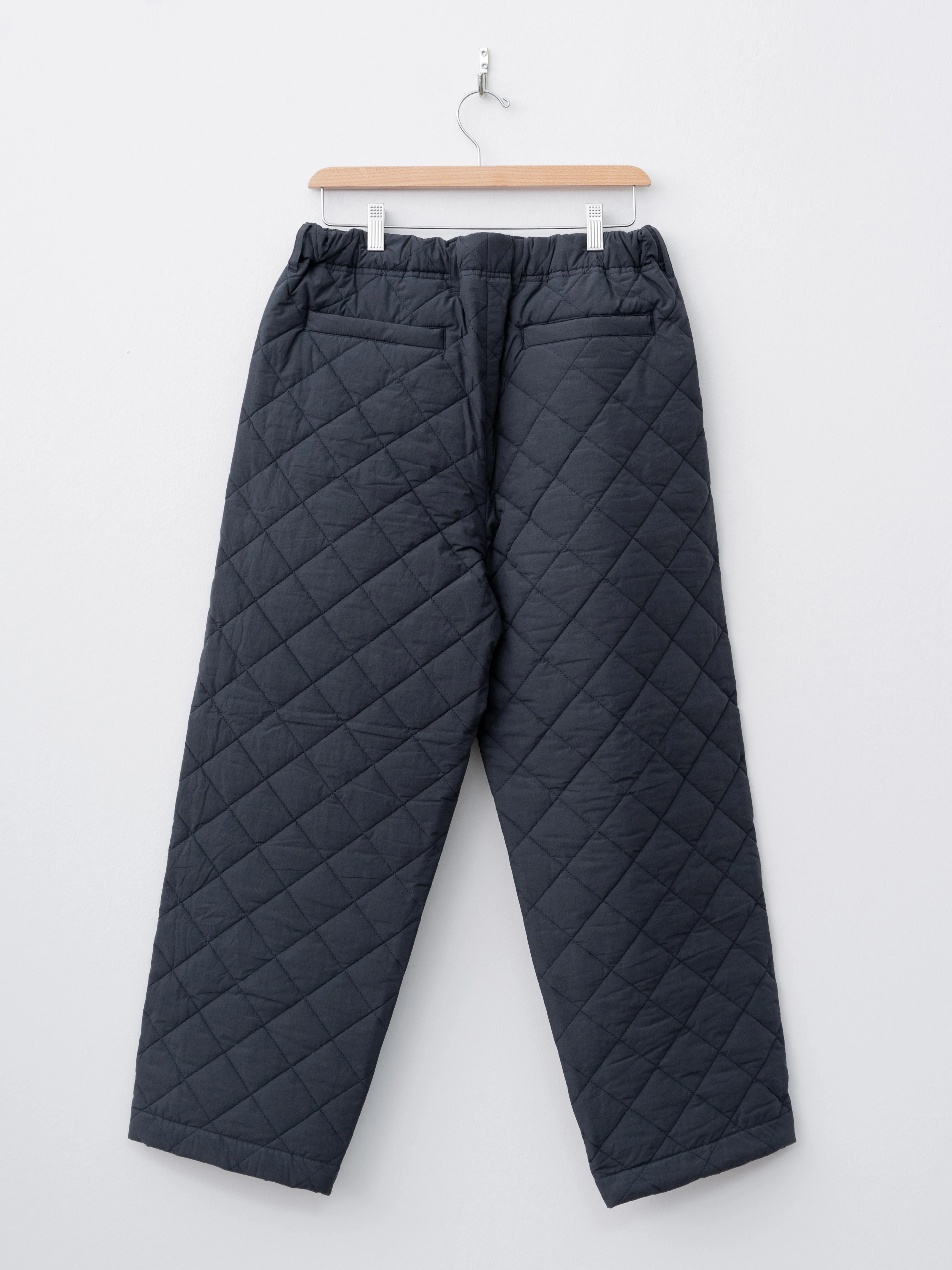 Quilting Wide Pants - Navy