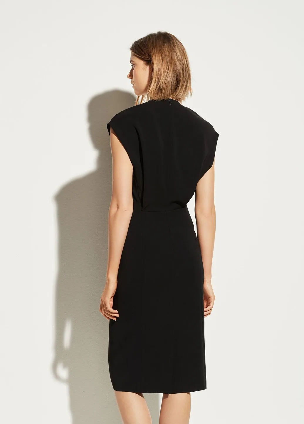 Vince - V-Neck Pencil Dress in Black